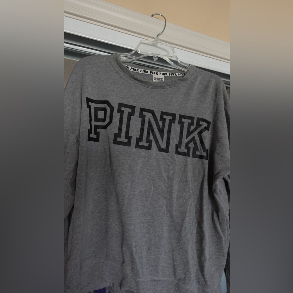PINK Victorias Secret gray crewneck